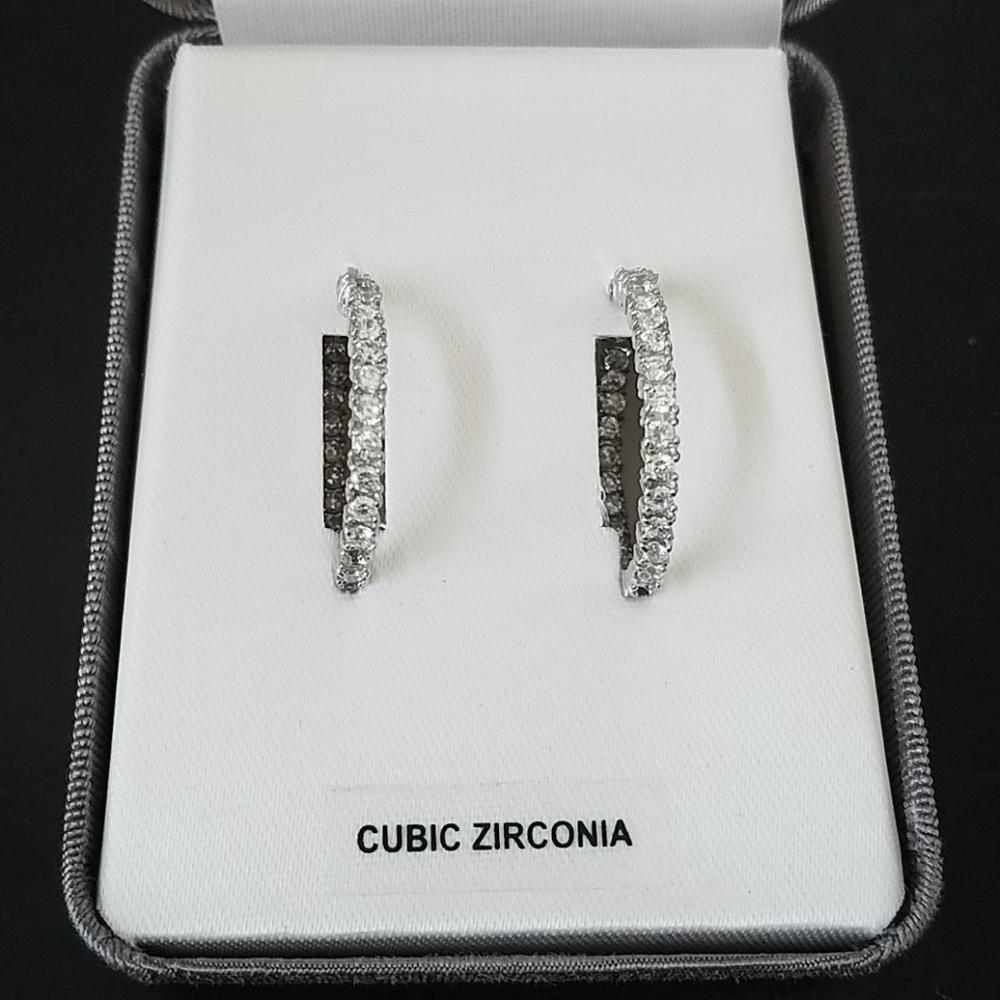 CZ Circle Earrings